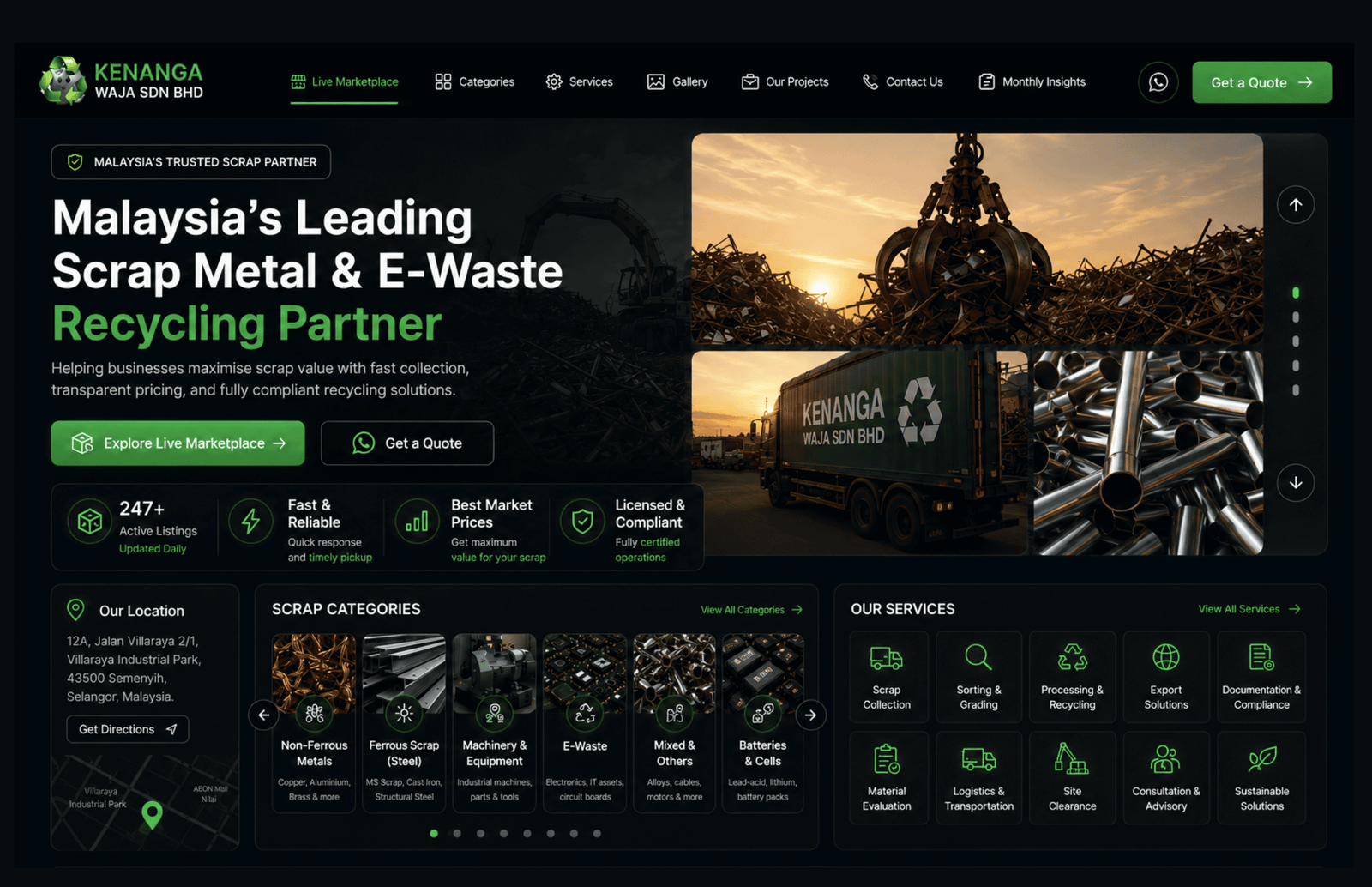 KWSB Metals website preview