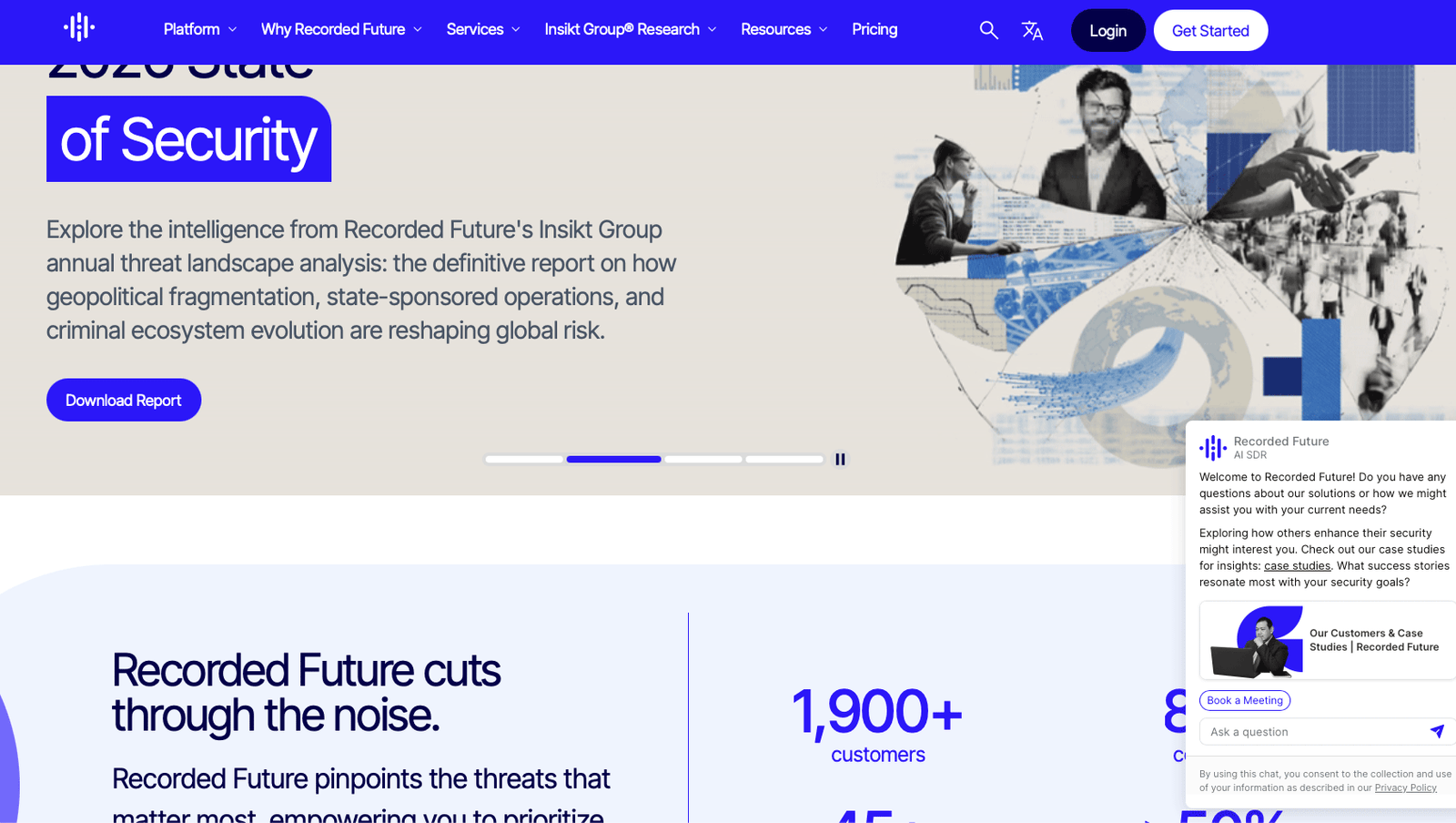 Recorded Future website preview