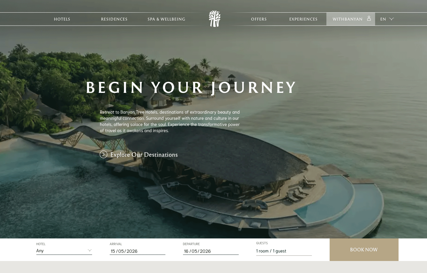 Banyan Tree website preview