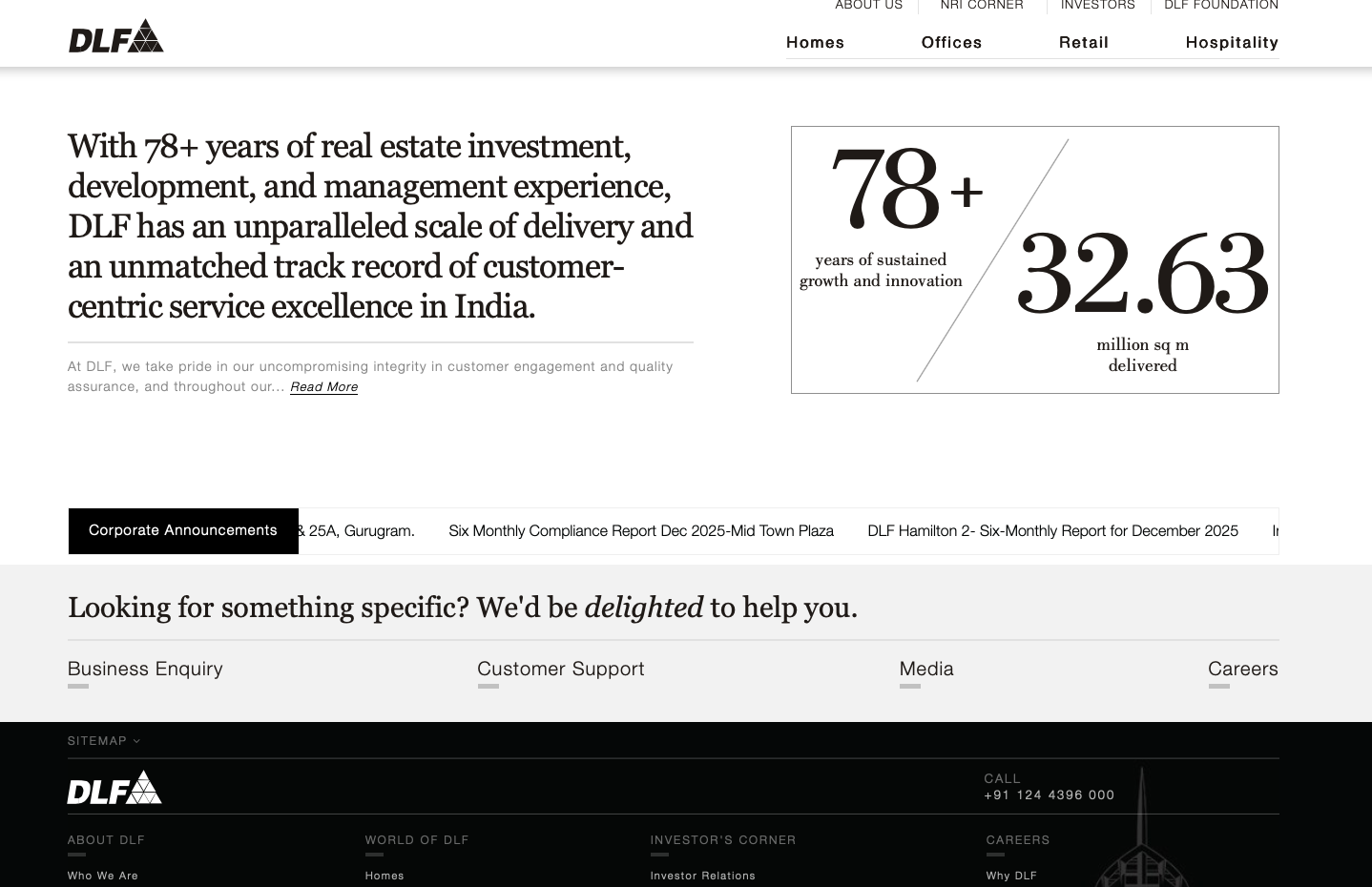 DLF India website preview